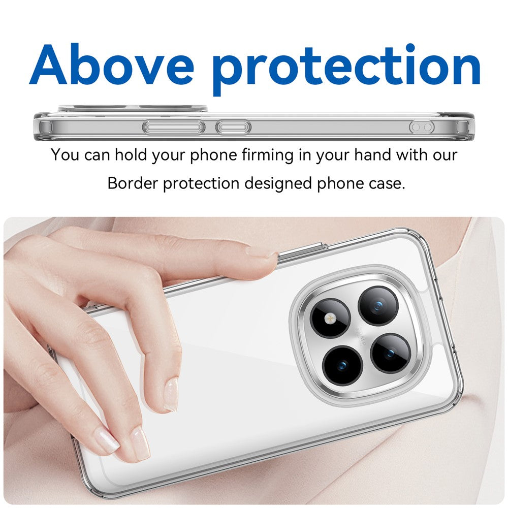 For Xiaomi Poco M8 Pro 5G / Redmi Note 15 Pro+ 5G (Global) Case TPU + Acrylic Protective Clear Phone Cover - Transparent