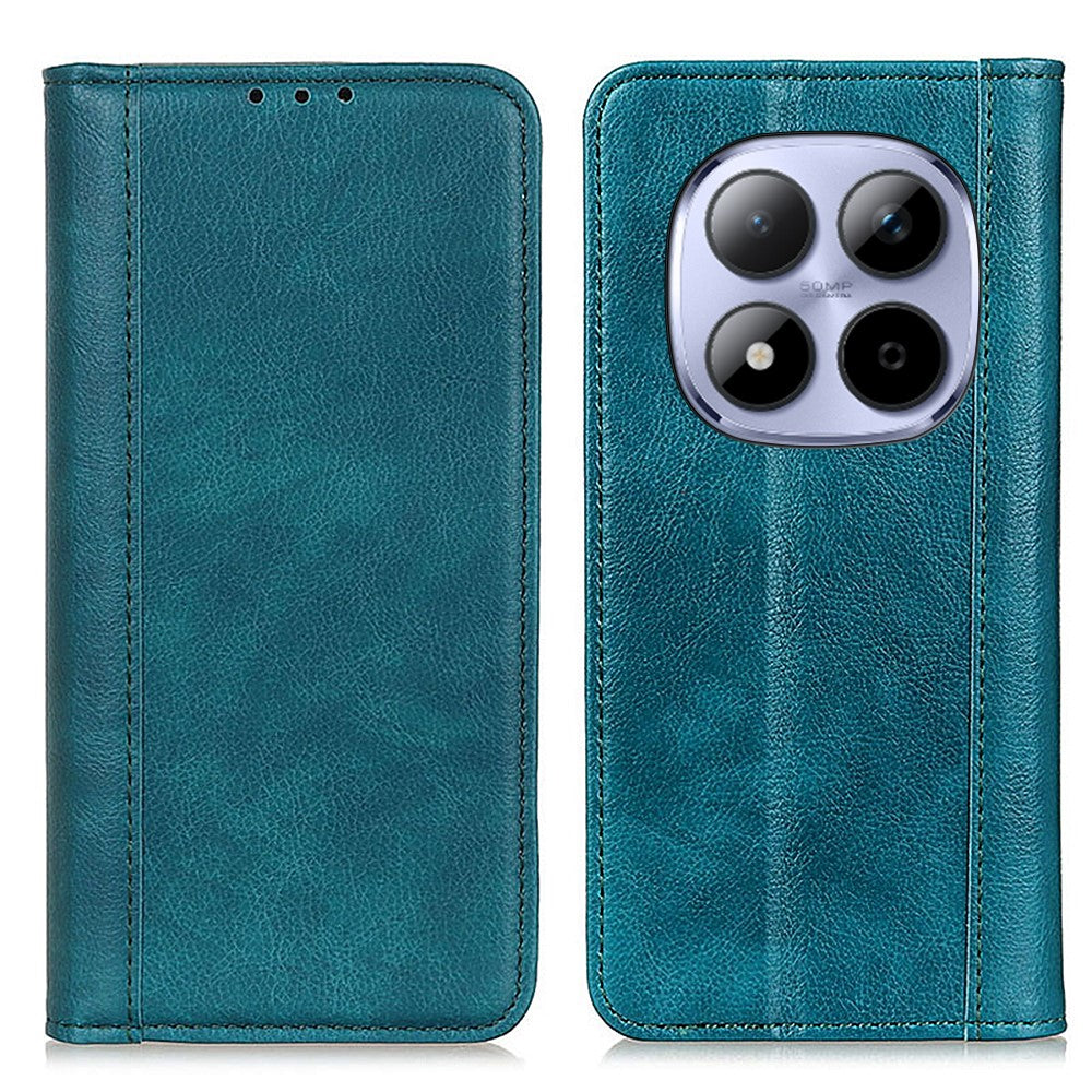 For Xiaomi Redmi Note 15 Pro 5G (Global) Stand Case Split Leather Litchi Texture Wallet Phone Cover - Green