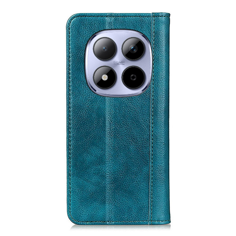 For Xiaomi Redmi Note 15 Pro 5G (Global) Stand Case Split Leather Litchi Texture Wallet Phone Cover - Green