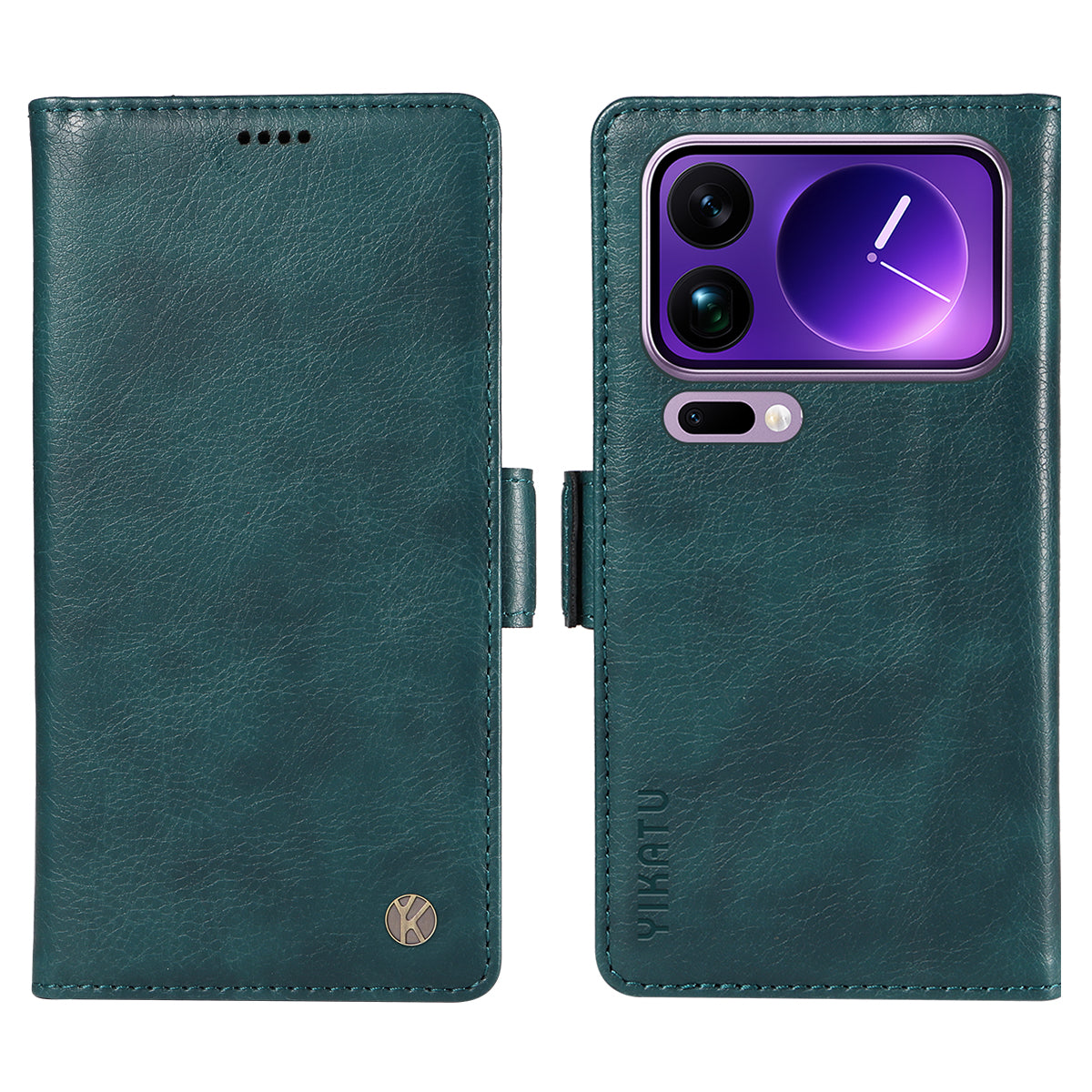 For Xiaomi 17 Pro Max Case YIKATU YK-007 Litchi Texture PU Leather Wallet Phone Cover - Blue