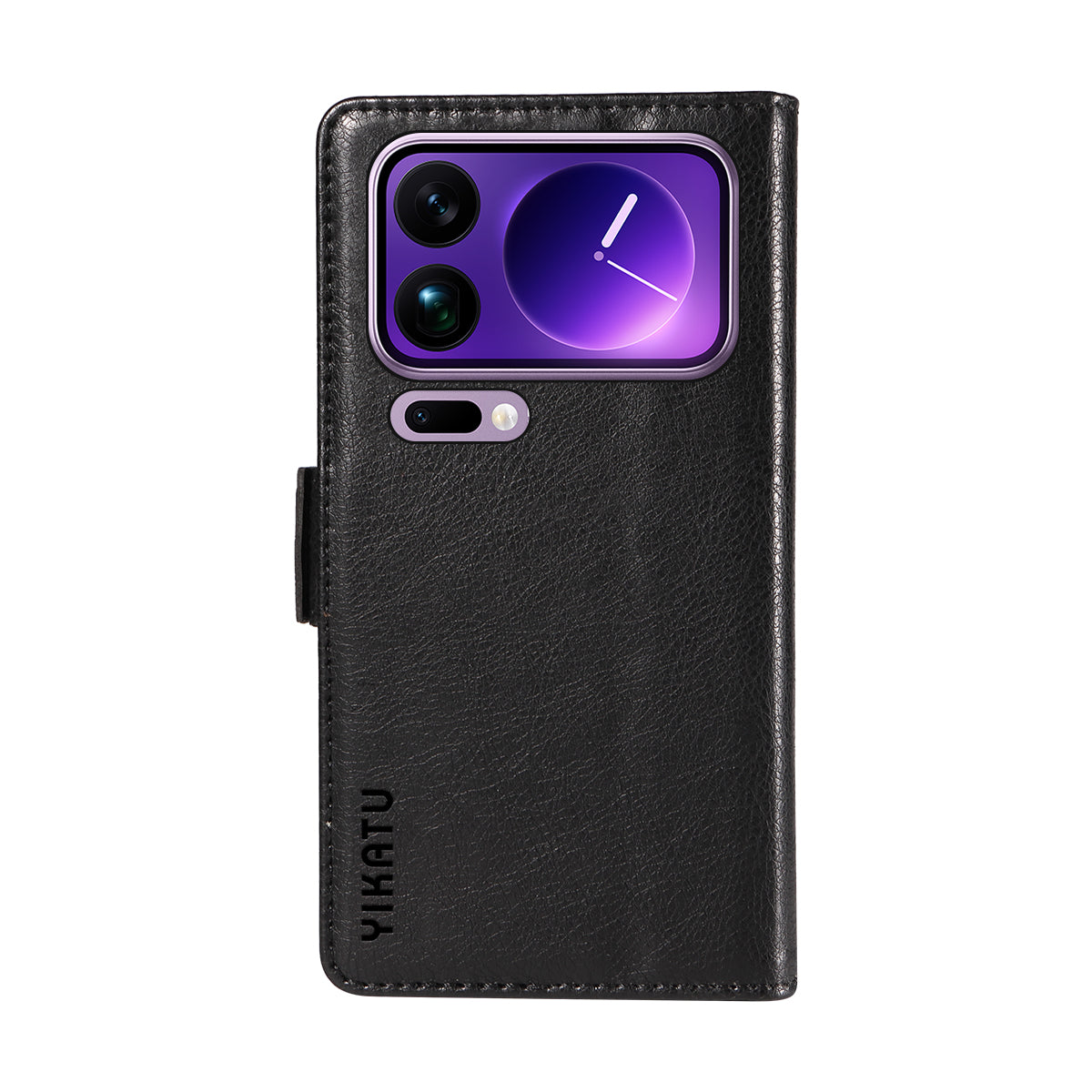 For Xiaomi 17 Pro Max Case YIKATU YK-007 Litchi Texture PU Leather Wallet Phone Cover - Black