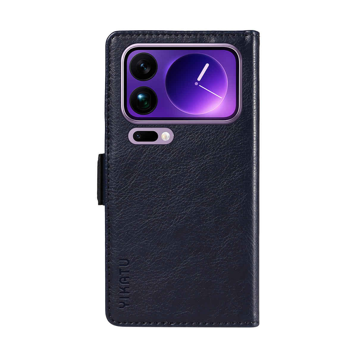 For Xiaomi 17 Pro Max Case YIKATU YK-007 Litchi Texture PU Leather Wallet Phone Cover - Navy Blue