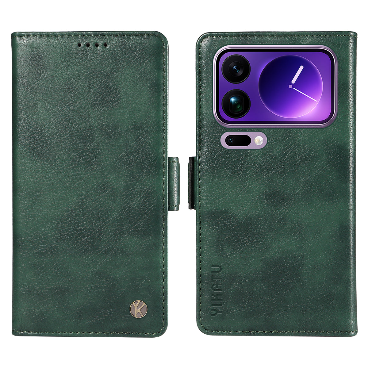 For Xiaomi 17 Pro Max Case YIKATU YK-007 Litchi Texture PU Leather Wallet Phone Cover - Green