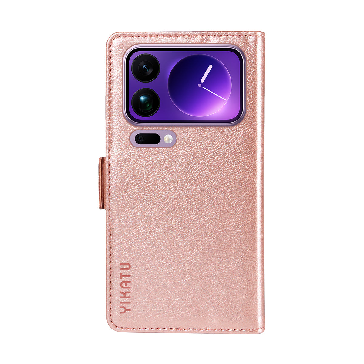 For Xiaomi 17 Pro Max Case YIKATU YK-007 Litchi Texture PU Leather Wallet Phone Cover - Rose Gold