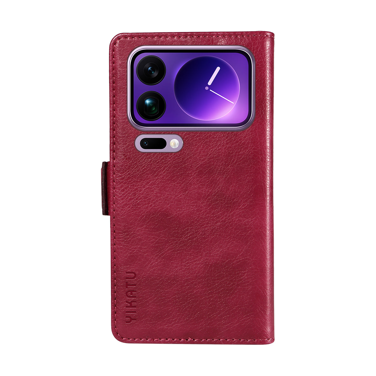 For Xiaomi 17 Pro Max Case YIKATU YK-007 Litchi Texture PU Leather Wallet Phone Cover - Wine Red