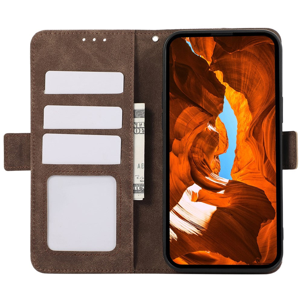ABEEL For Xiaomi Redmi Note 15 Pro 5G (Global) Case PU Leather Folio Stand View RFID Blocking Phone Cover - Brown