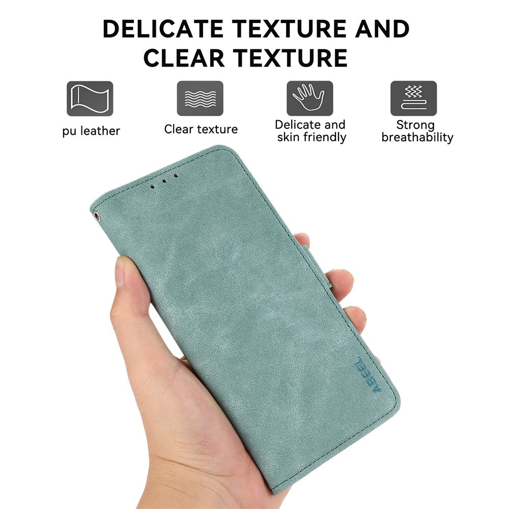 ABEEL For Xiaomi Redmi Note 15 Pro 5G (Global) Case PU Leather Folio Stand View RFID Blocking Phone Cover - Baby Blue