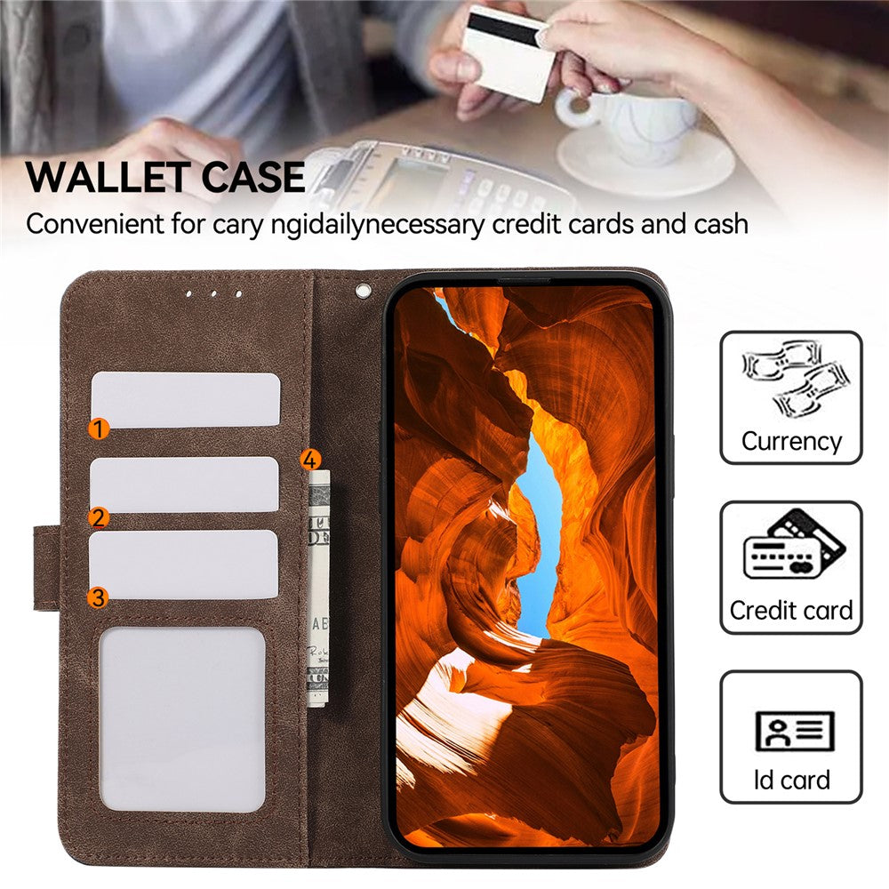 ABEEL For Xiaomi Redmi Note 15 Pro 5G (Global) Case Color Splicing Leather Flip Phone Cover RFID Blocking - Brown