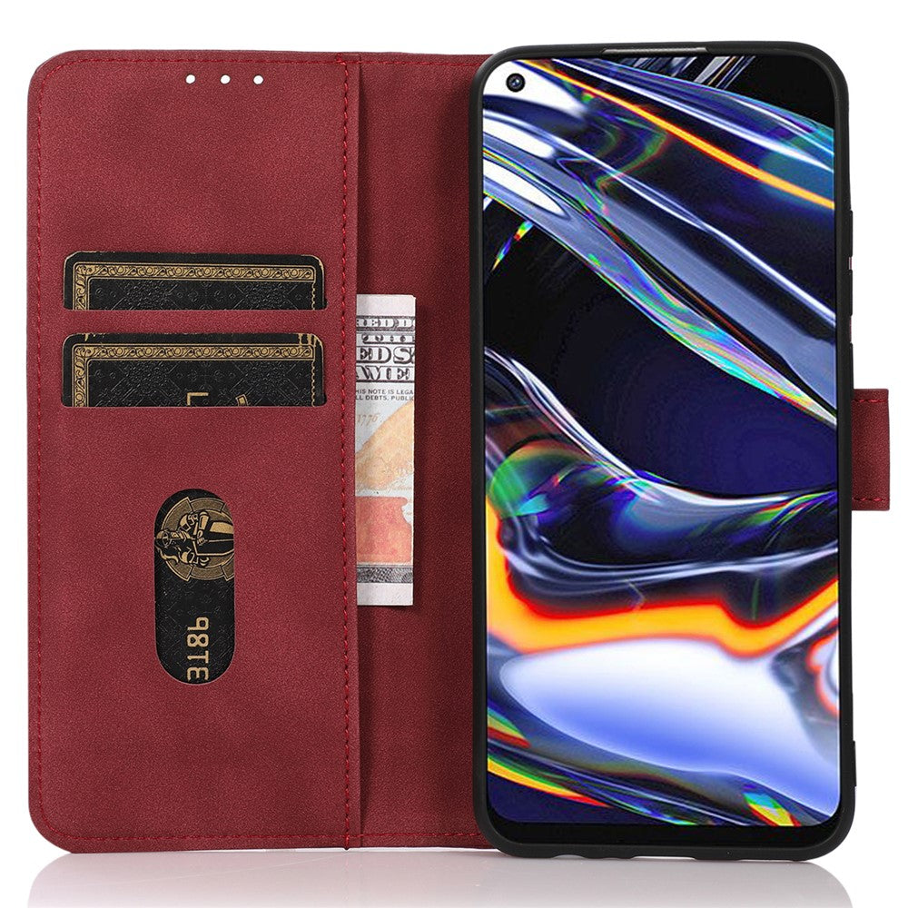 KHAZNEH For Xiaomi Poco M8 Pro 5G / Redmi Note 15 Pro+ 5G (Global) Case PU Leather Wallet Stand Phone Cover - Red