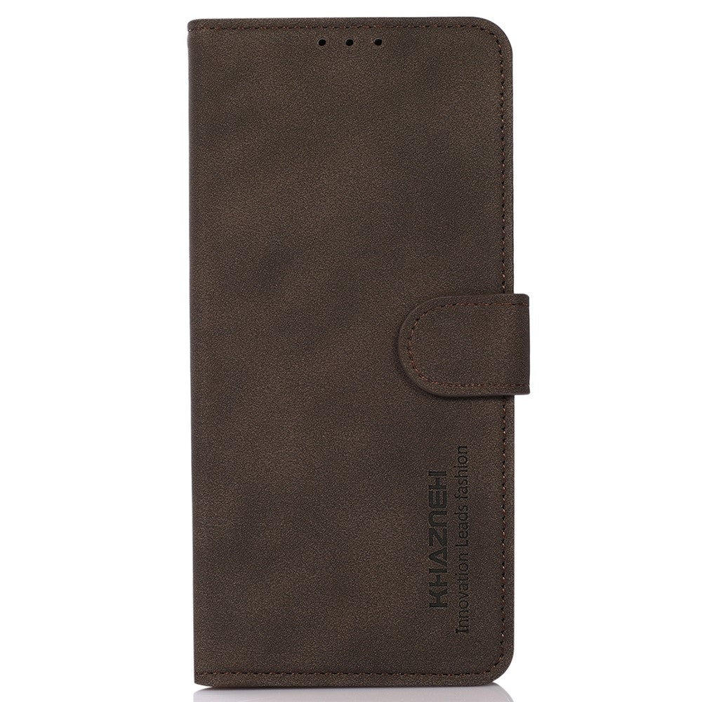 KHAZNEH For Xiaomi Poco M8 Pro 5G / Redmi Note 15 Pro+ 5G (Global) Case PU Leather Wallet Stand Phone Cover - Brown