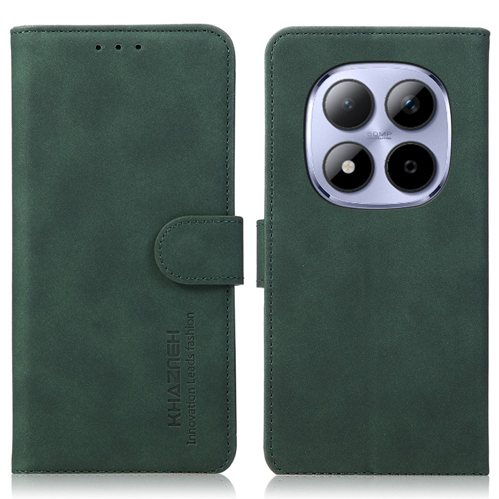 KHAZNEH For Xiaomi Poco M8 Pro 5G / Redmi Note 15 Pro+ 5G (Global) Case PU Leather Wallet Stand Phone Cover - Green