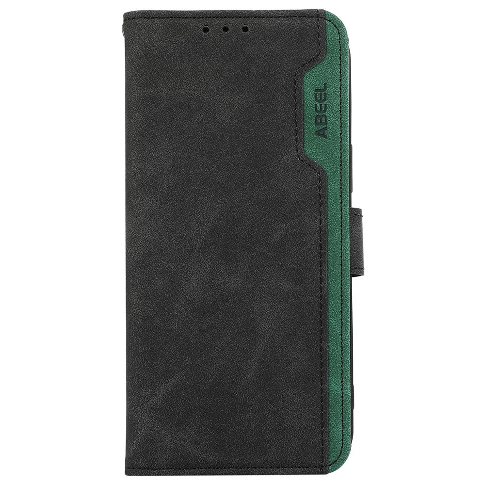ABEEL For Xiaomi Poco M8 Pro 5G / Redmi Note 15 Pro+ 5G (Global) Case Color Splicing Leather Flip Phone Cover RFID Blocking - Black