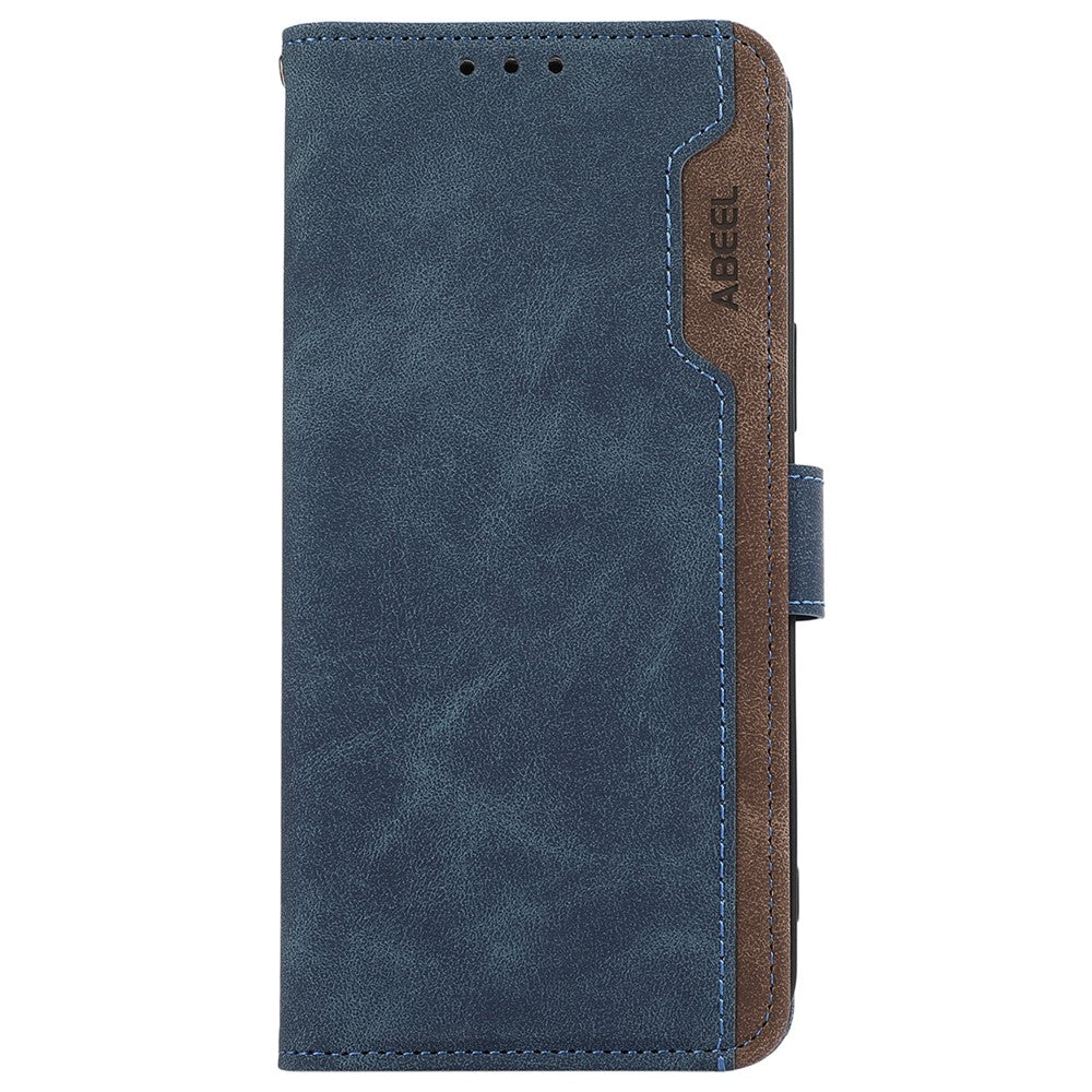 ABEEL For Xiaomi Poco M8 Pro 5G / Redmi Note 15 Pro+ 5G (Global) Case Color Splicing Leather Flip Phone Cover RFID Blocking - Blue
