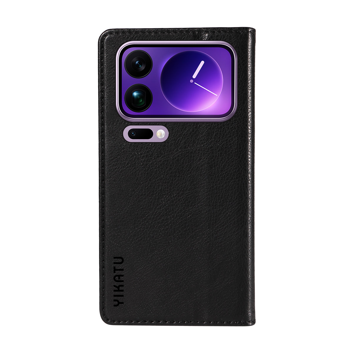 For Xiaomi 17 Pro Max Wallet Case YIKATU YK-006 Magnetic Closure Leather Phone Cover Litchi Texture - Black