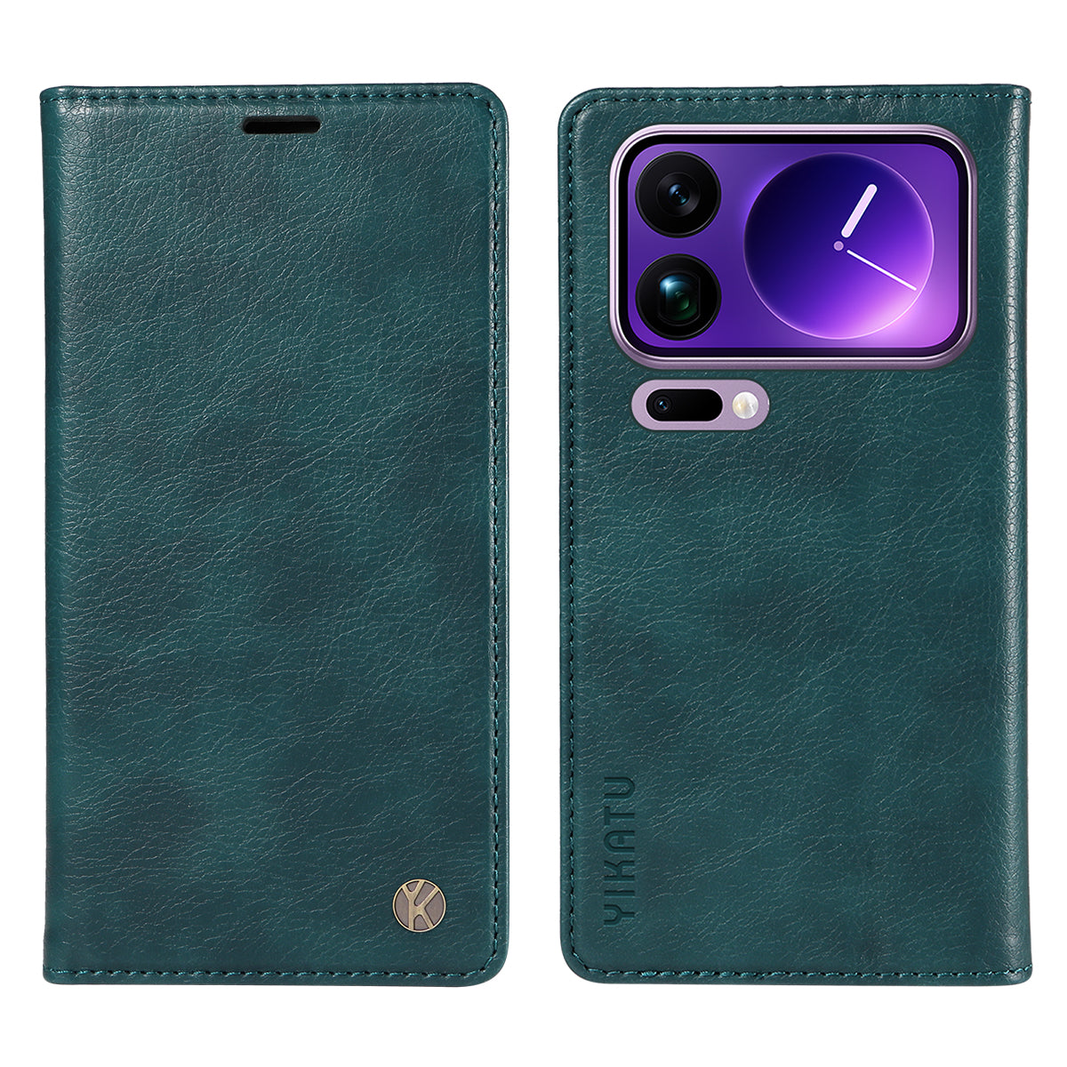 For Xiaomi 17 Pro Max Wallet Case YIKATU YK-006 Magnetic Closure Leather Phone Cover Litchi Texture - Blue