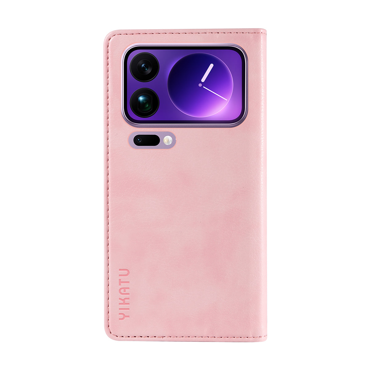 For Xiaomi 17 Pro Max Wallet Case YIKATU YK-006 Magnetic Closure Leather Phone Cover Litchi Texture - Pink