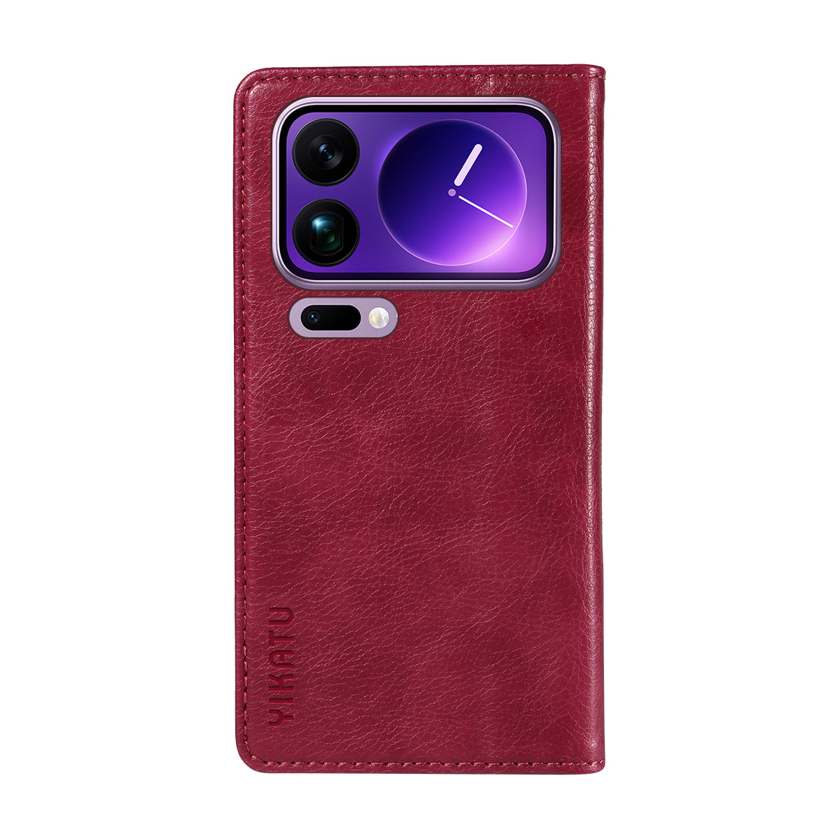 For Xiaomi 17 Pro Max Wallet Case YIKATU YK-006 Magnetic Closure Leather Phone Cover Litchi Texture - Wine Red