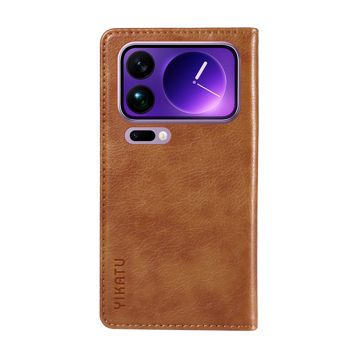 For Xiaomi 17 Pro Max Wallet Case YIKATU YK-006 Magnetic Closure Leather Phone Cover Litchi Texture -  Brown