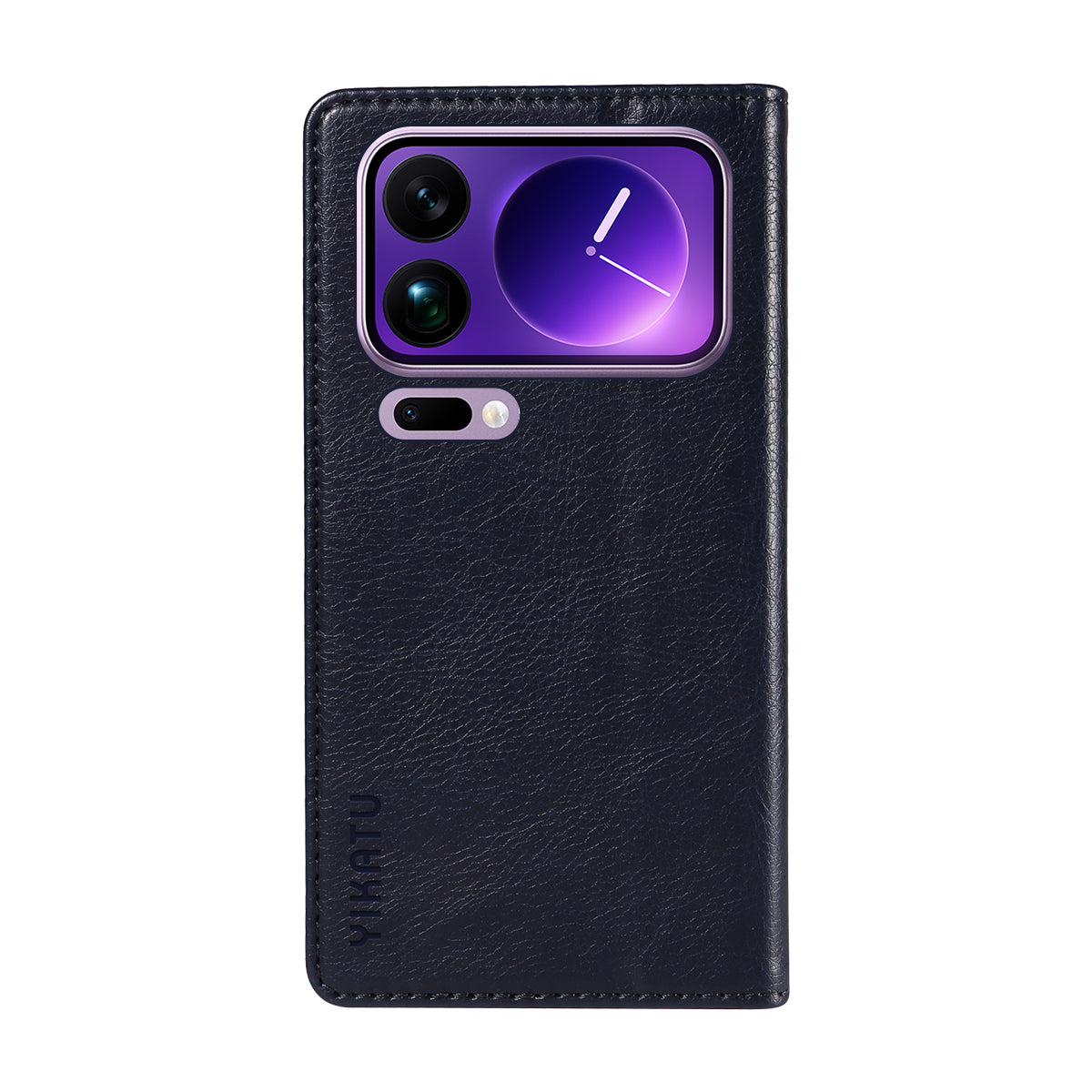 For Xiaomi 17 Pro Max Wallet Case YIKATU YK-006 Magnetic Closure Leather Phone Cover Litchi Texture - Navy Blue