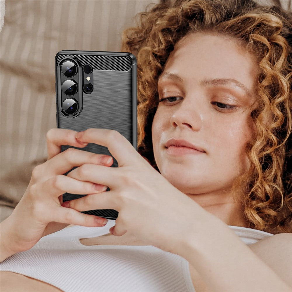 For-Samsung-Galaxy-S26-Ultra-Case-Protective-Phone-Cover-Carbon-Fiber-Texture-Brushed-Black