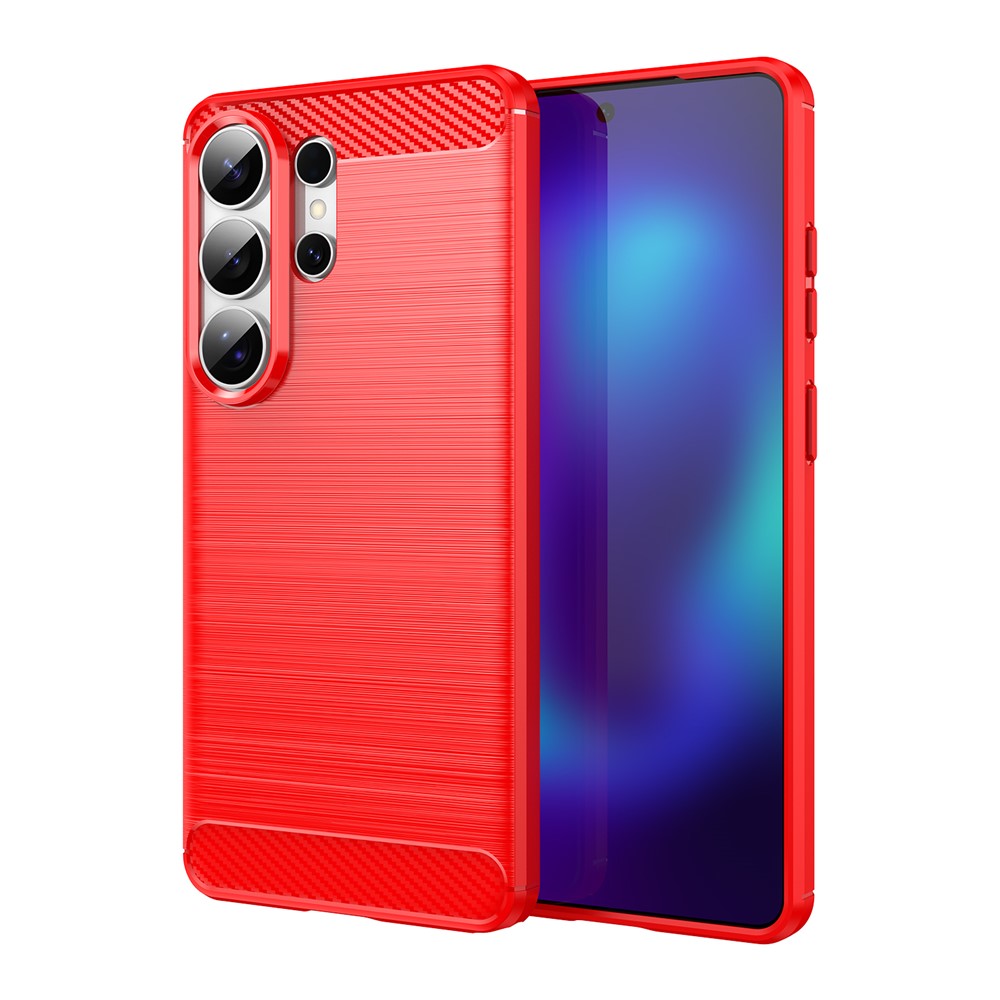 For-Samsung-Galaxy-S26-Ultra-Case-Protective-Phone-Cover-Carbon-Fiber-Texture-Brushed-Red
