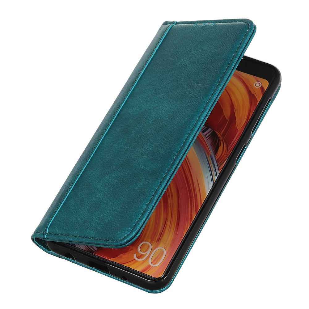 For Xiaomi 17 Pro Stand Case Split Leather Litchi Texture Wallet Phone Cover - Green