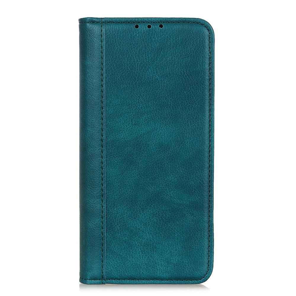 For Xiaomi 17 Pro Stand Case Split Leather Litchi Texture Wallet Phone Cover - Green
