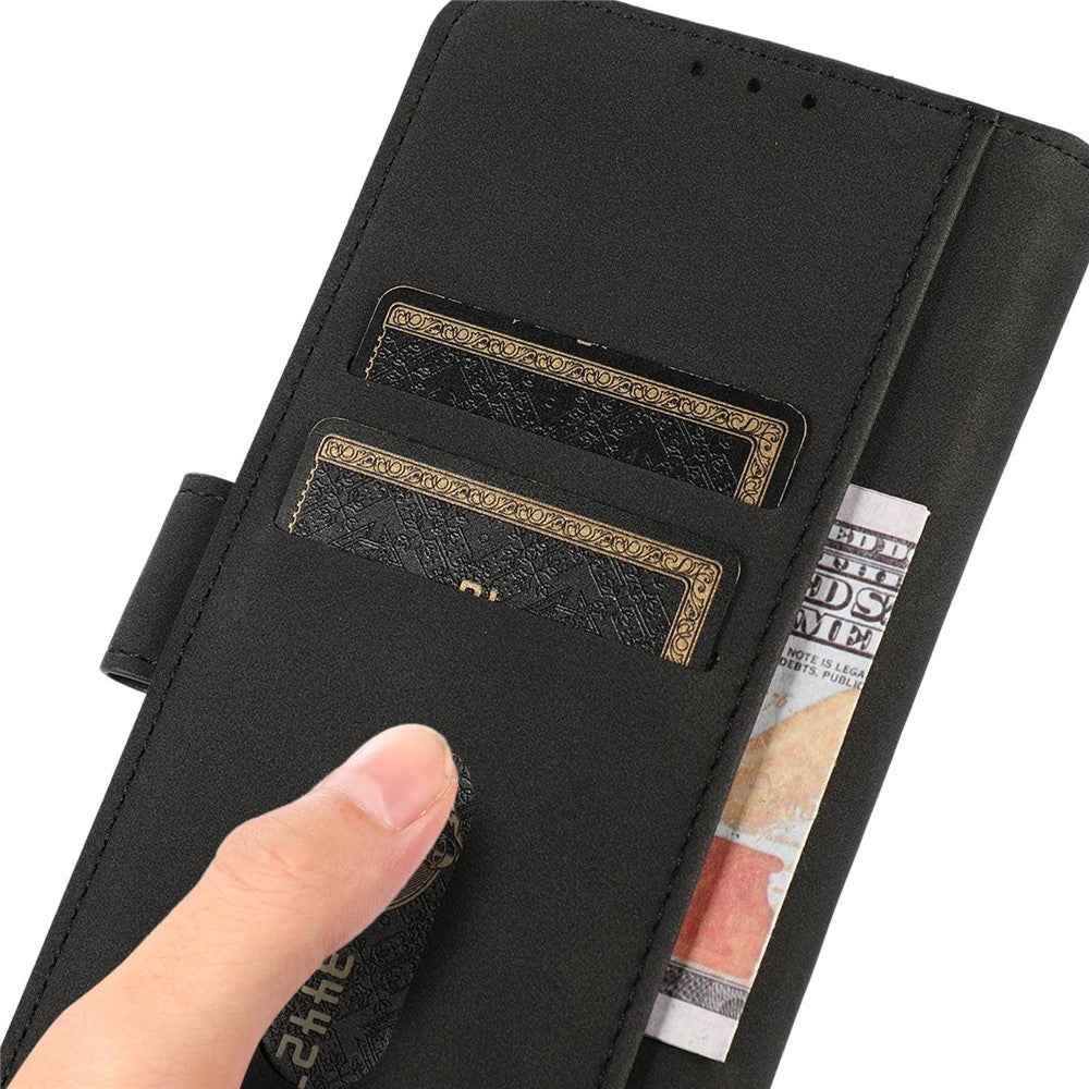 KHAZNEH For Xiaomi 17 Pro Case Anti Scratch PU Leather Wallet Stand Phone Cover - Black