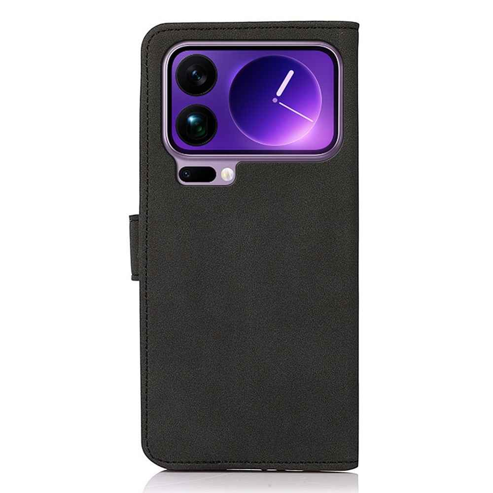 KHAZNEH For Xiaomi 17 Pro Case Anti Scratch PU Leather Wallet Stand Phone Cover - Black
