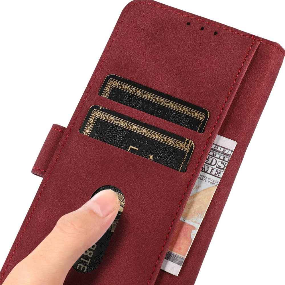 KHAZNEH For Xiaomi 17 Pro Case Anti Scratch PU Leather Wallet Stand Phone Cover - Red