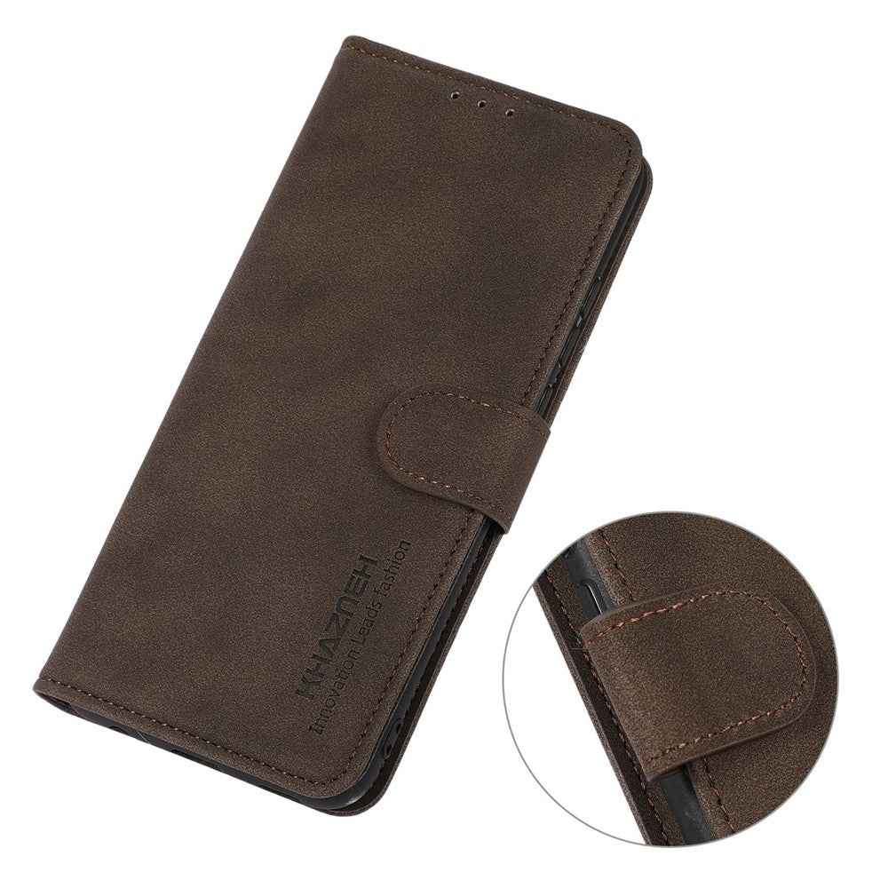 KHAZNEH For Xiaomi 17 Pro Case Anti Scratch PU Leather Wallet Stand Phone Cover - Brown