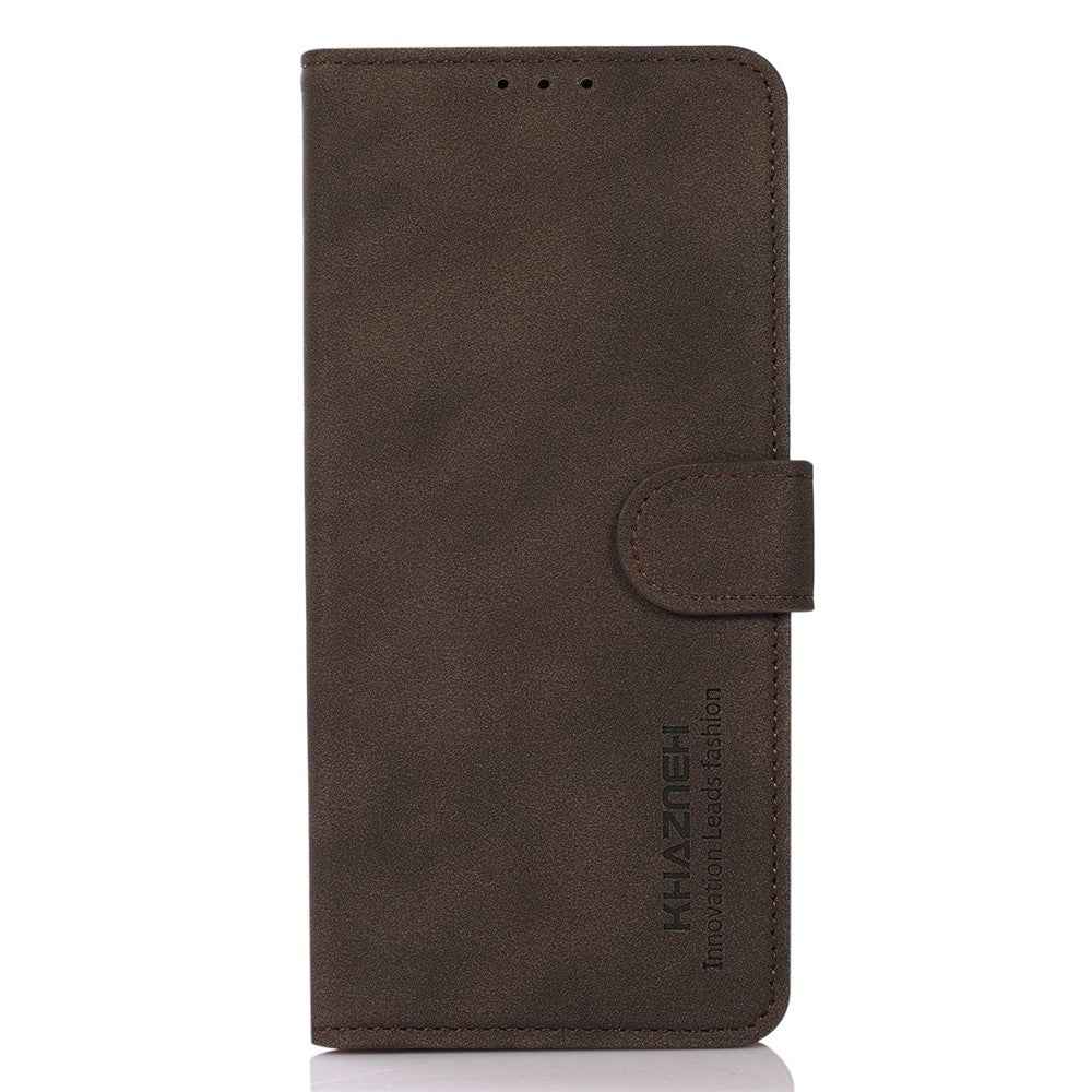 KHAZNEH For Xiaomi 17 Pro Case Anti Scratch PU Leather Wallet Stand Phone Cover - Brown