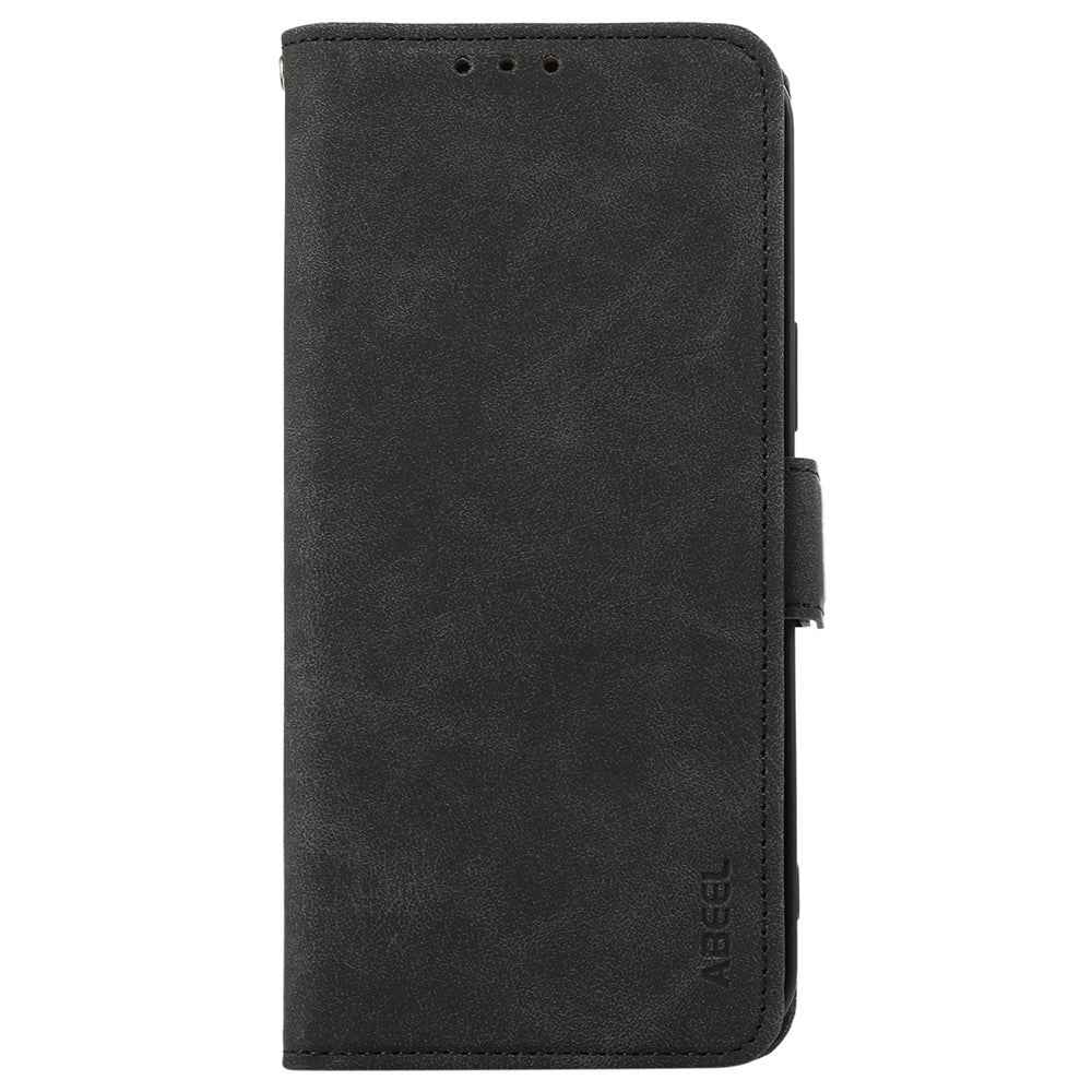 ABEEL For Xiaomi 17 Pro Case PU Leather Folio Stand View RFID Blocking Phone Cover - Black