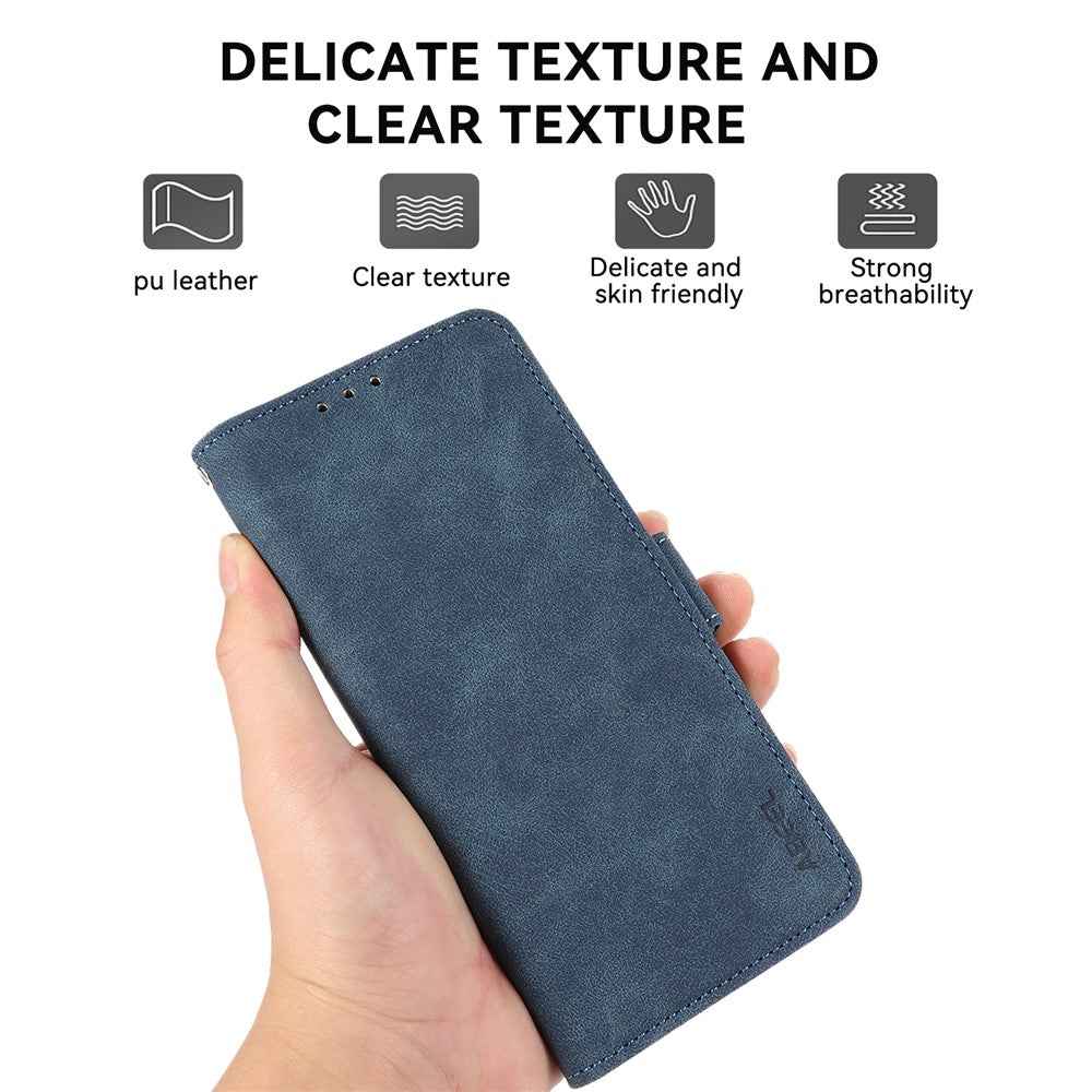 ABEEL For Xiaomi 17 Pro Case PU Leather Folio Stand View RFID Blocking Phone Cover - Blue