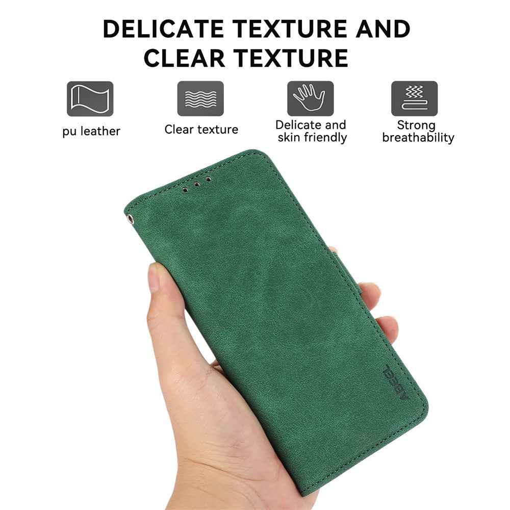 ABEEL For Xiaomi 17 Pro Case PU Leather Folio Stand View RFID Blocking Phone Cover - Green