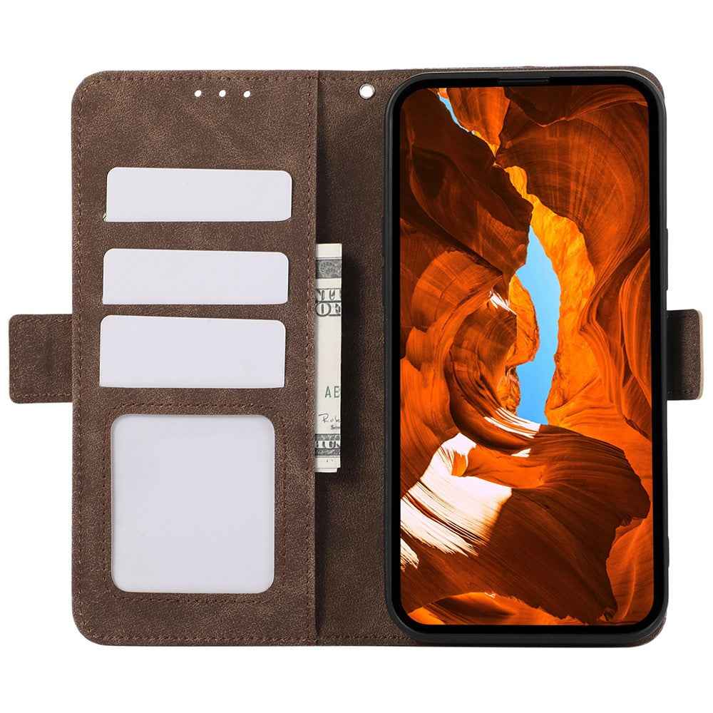 ABEEL For Xiaomi 17 Pro Case PU Leather Folio Stand View RFID Blocking Phone Cover - Brown