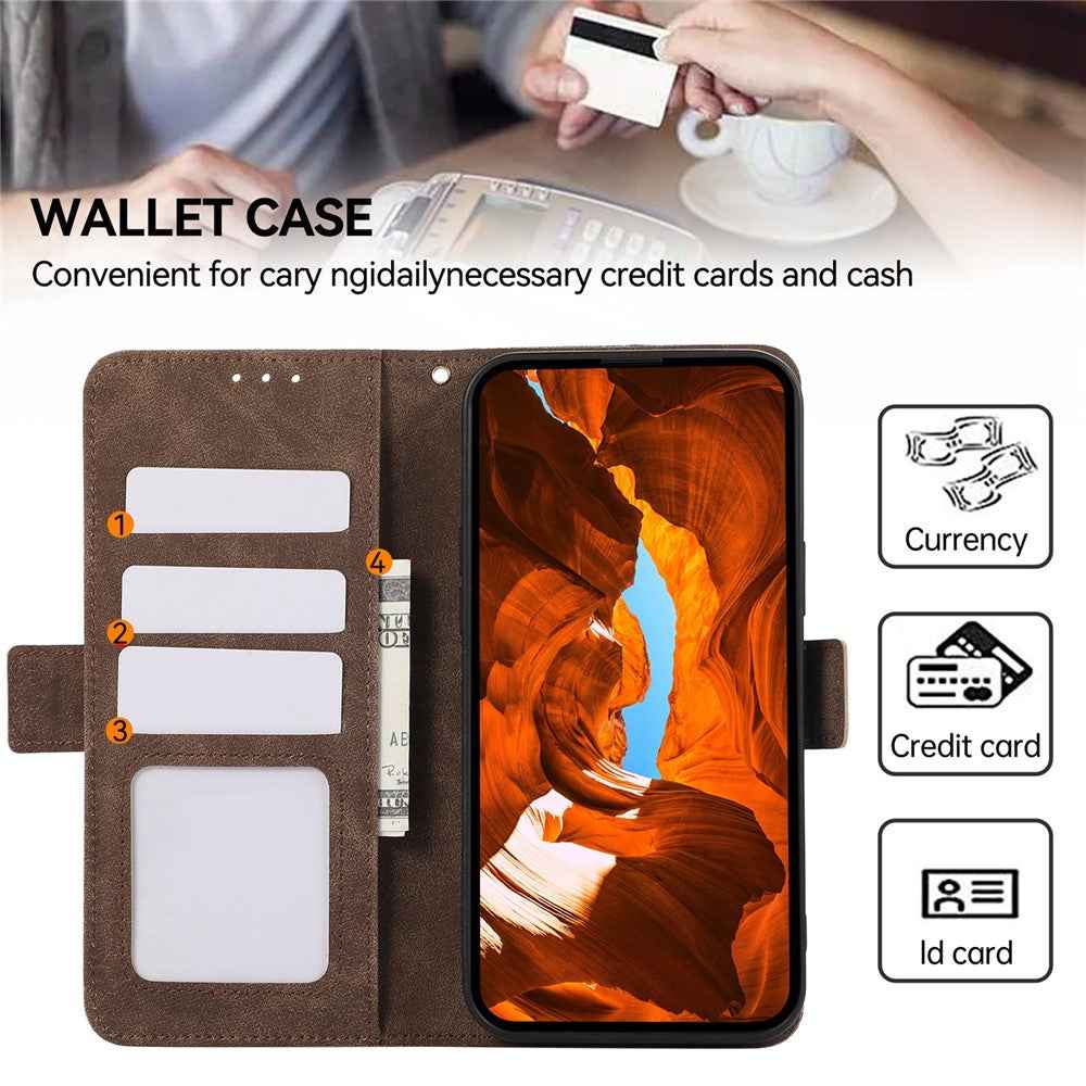 ABEEL For Xiaomi 17 Pro Case PU Leather Folio Stand View RFID Blocking Phone Cover - Brown