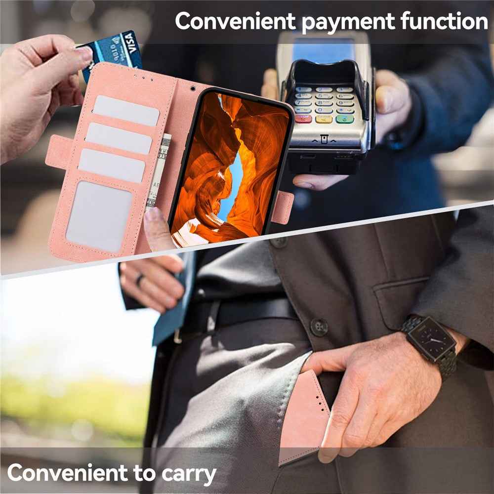 ABEEL For Xiaomi 17 Pro Case PU Leather Folio Stand View RFID Blocking Phone Cover - Pink