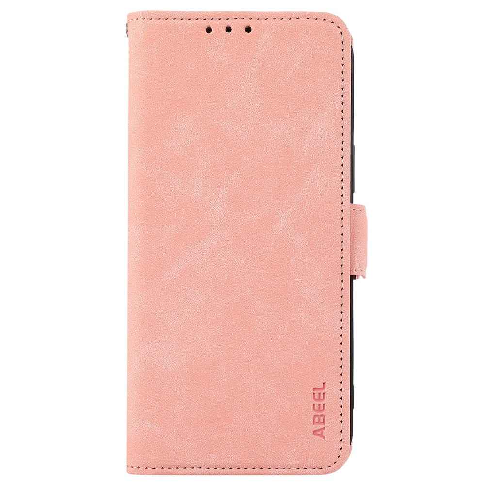 ABEEL For Xiaomi 17 Pro Case PU Leather Folio Stand View RFID Blocking Phone Cover - Pink