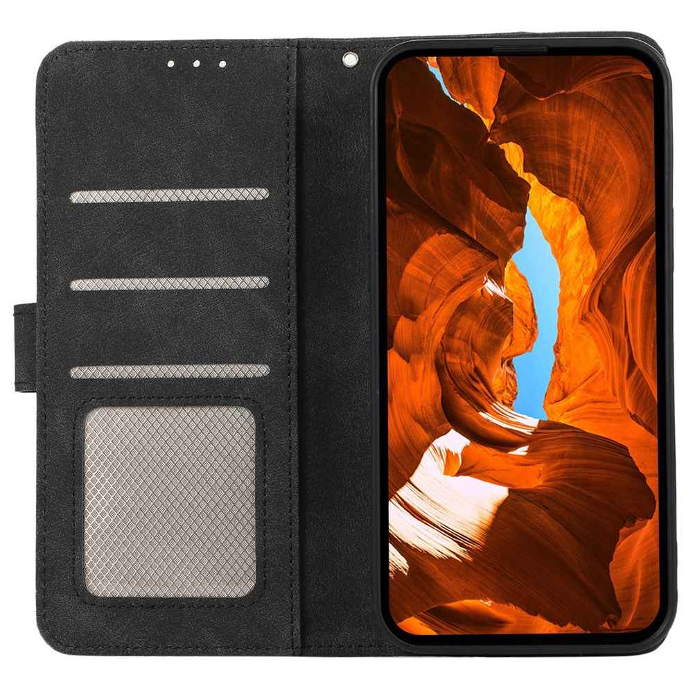 ABEEL For Xiaomi 17 Pro Case Color Splicing Leather Flip Phone Cover RFID Blocking - Black