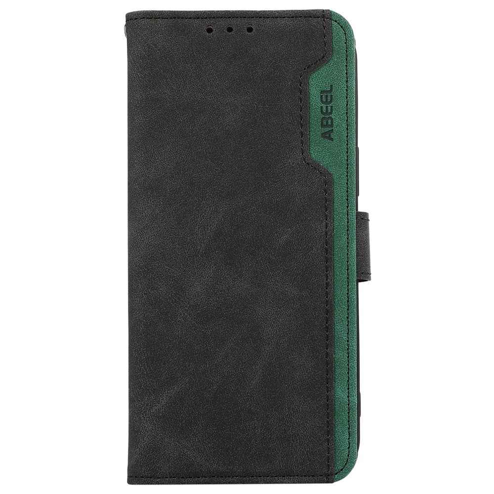 ABEEL For Xiaomi 17 Pro Case Color Splicing Leather Flip Phone Cover RFID Blocking - Black