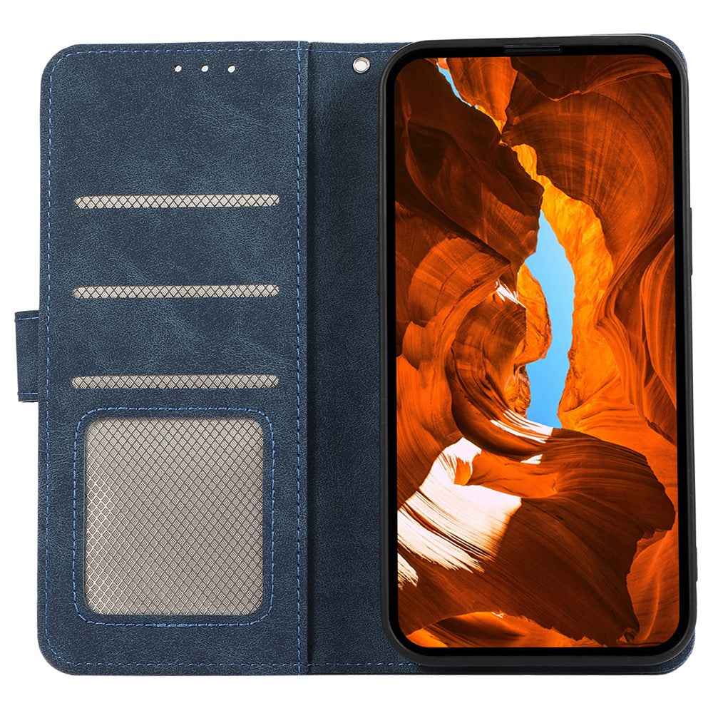 ABEEL For Xiaomi 17 Pro Case Color Splicing Leather Flip Phone Cover RFID Blocking - Blue