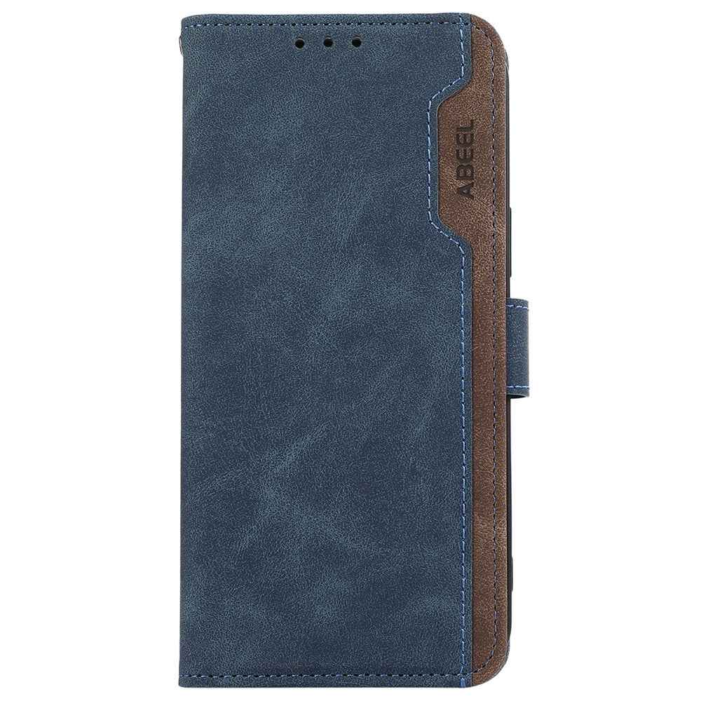 ABEEL For Xiaomi 17 Pro Case Color Splicing Leather Flip Phone Cover RFID Blocking - Blue