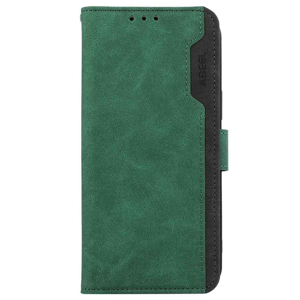 ABEEL For Xiaomi 17 Pro Case Color Splicing Leather Flip Phone Cover RFID Blocking - Green