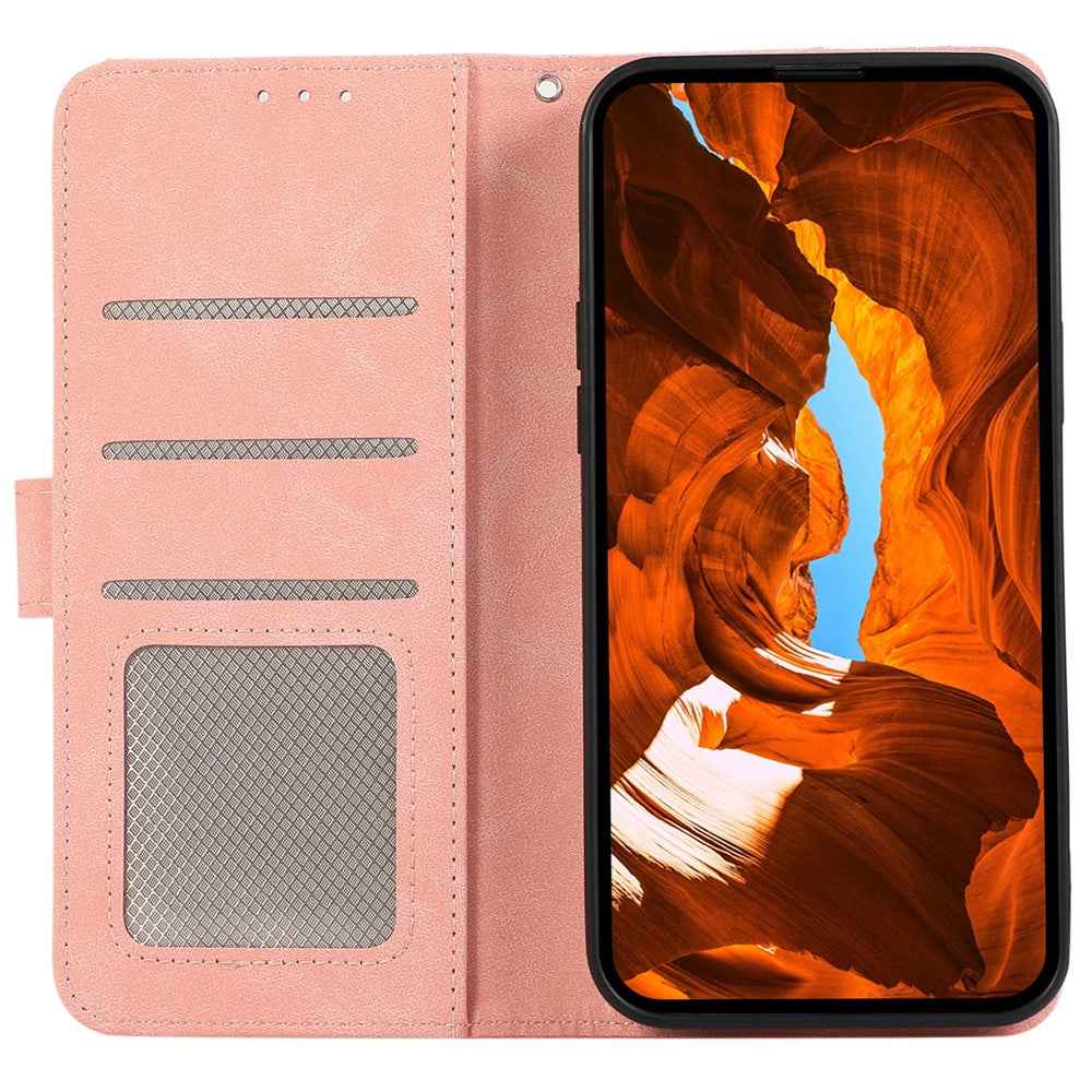 ABEEL For Xiaomi 17 Pro Case Color Splicing Leather Flip Phone Cover RFID Blocking - Pink