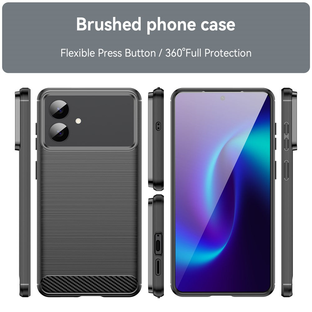 For-Samsung-Galaxy-S26-Edge-Case-Protective-Phone-Cover-Carbon-Fiber-Texture-Brushed-Black