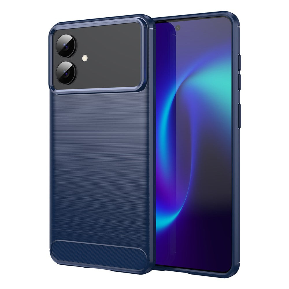 For-Samsung-Galaxy-S26-Edge-Case-Protective-Phone-Cover-Carbon-Fiber-Texture-Brushed-Blue