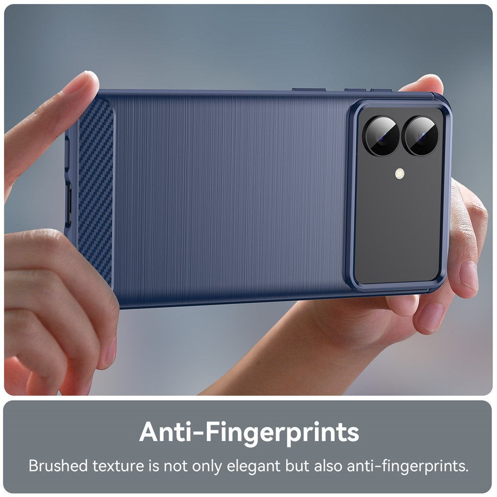 For-Samsung-Galaxy-S26-Edge-Case-Protective-Phone-Cover-Carbon-Fiber-Texture-Brushed-Blue