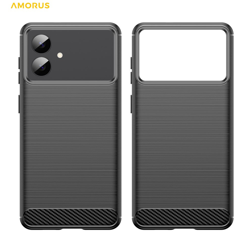AMORUS-For-Samsung-Galaxy-S26-Edge-Case-Carbon-Fiber-Texture-Brushed-Protective-Phone-Cover-Black