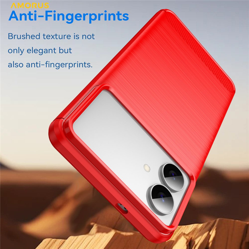 AMORUS-For-Samsung-Galaxy-S26-Edge-Case-Carbon-Fiber-Texture-Brushed-Protective-Phone-Cover-Red